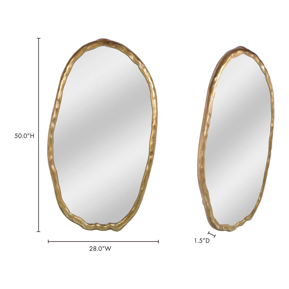 Foundry Oval Mirror Gold