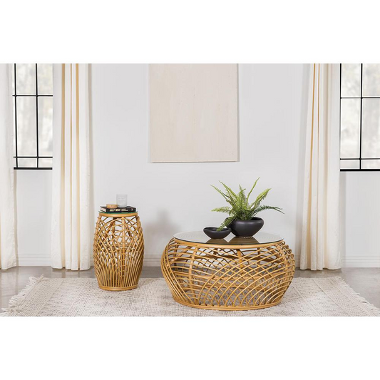 Rattan End Table