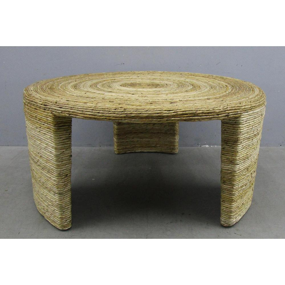 Artina Woven Rattan Round Coffee Table