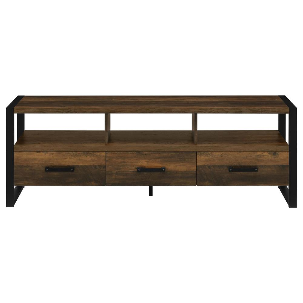 James 3-drawer Composite Wood 60" TV Stand Dark Pine