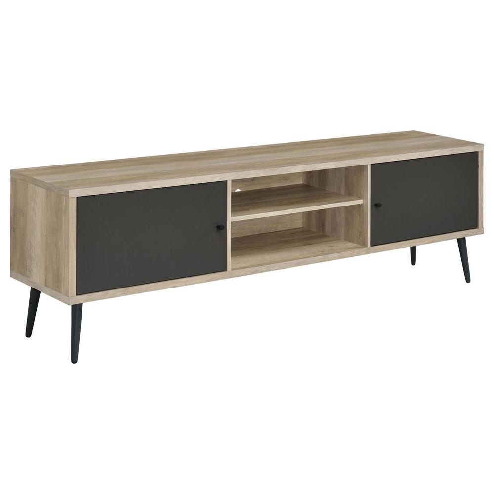 Allie 2-door Engineered Wood TV Stand w/Storage Shelf