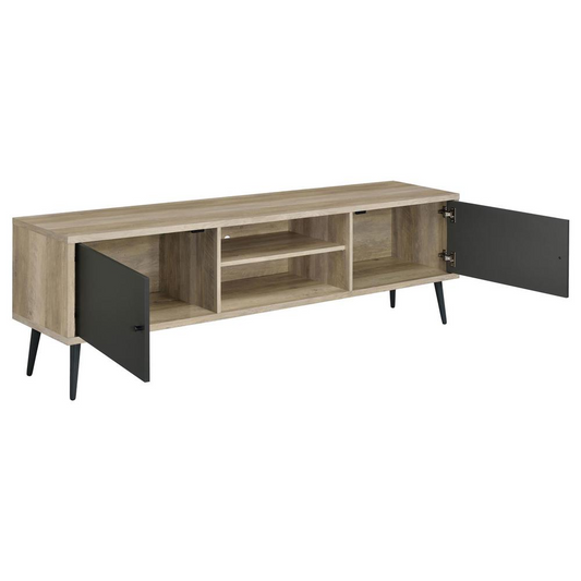 Allie 2-door Engineered Wood TV Stand w/Storage Shelf