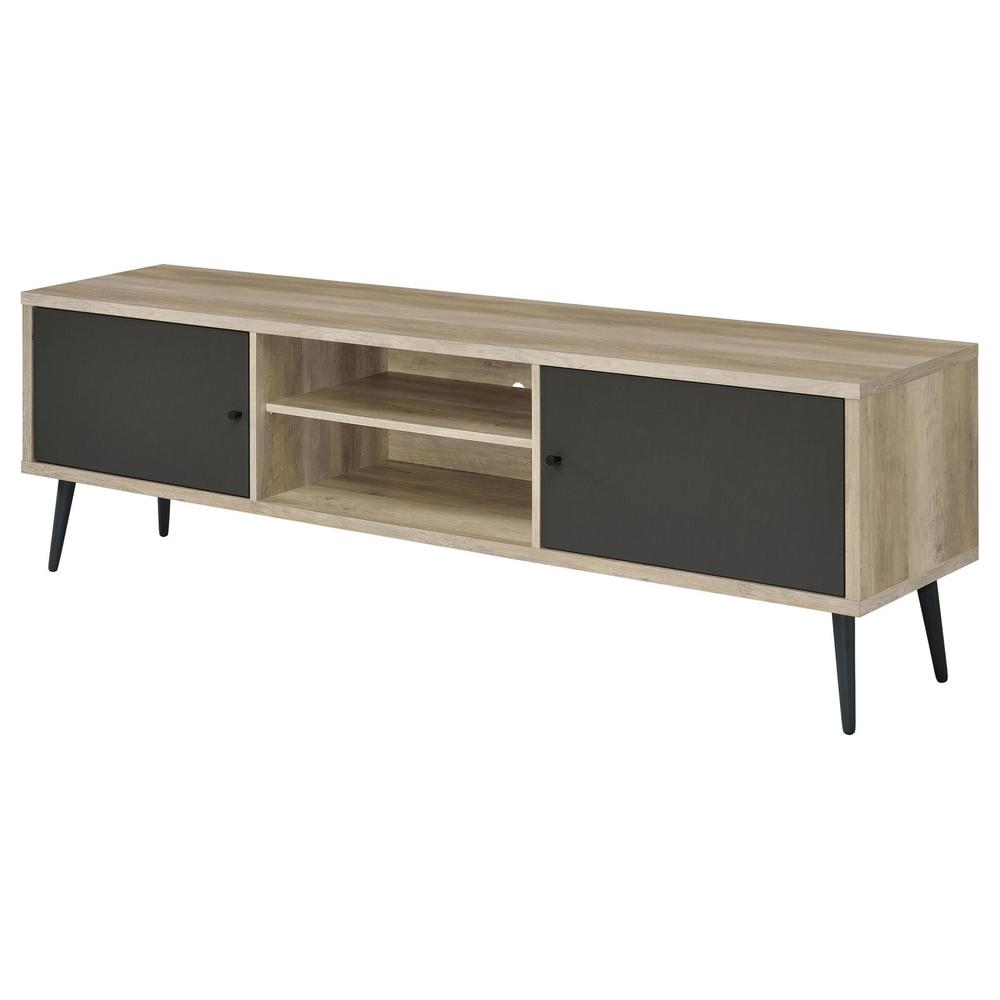 Allie 2-door Engineered Wood TV Stand w/Storage Shelf