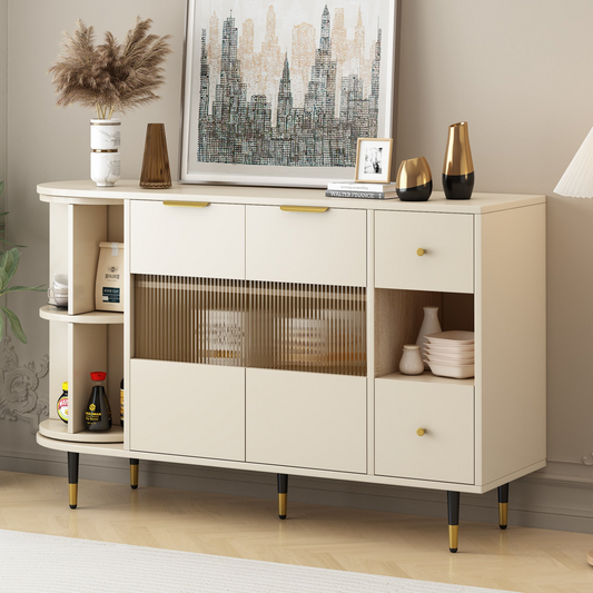 Rotating Storage Cabinet with 2 Doors and 2 Drawers