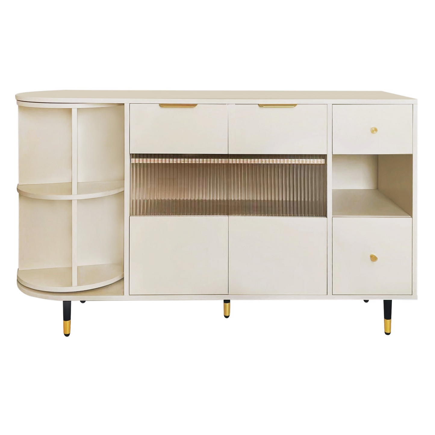 Rotating Storage Cabinet with 2 Doors and 2 Drawers