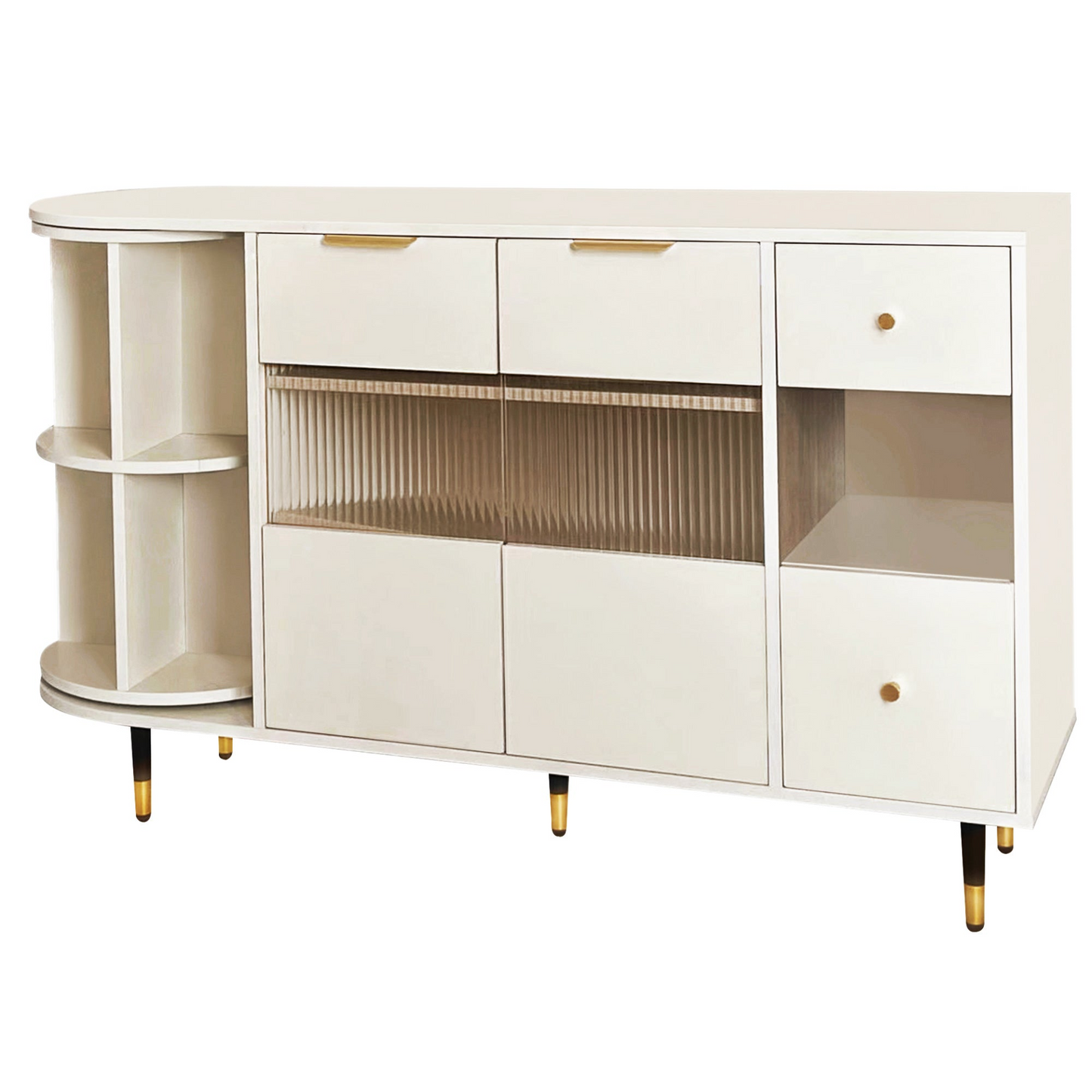 Rotating Storage Cabinet with 2 Doors and 2 Drawers