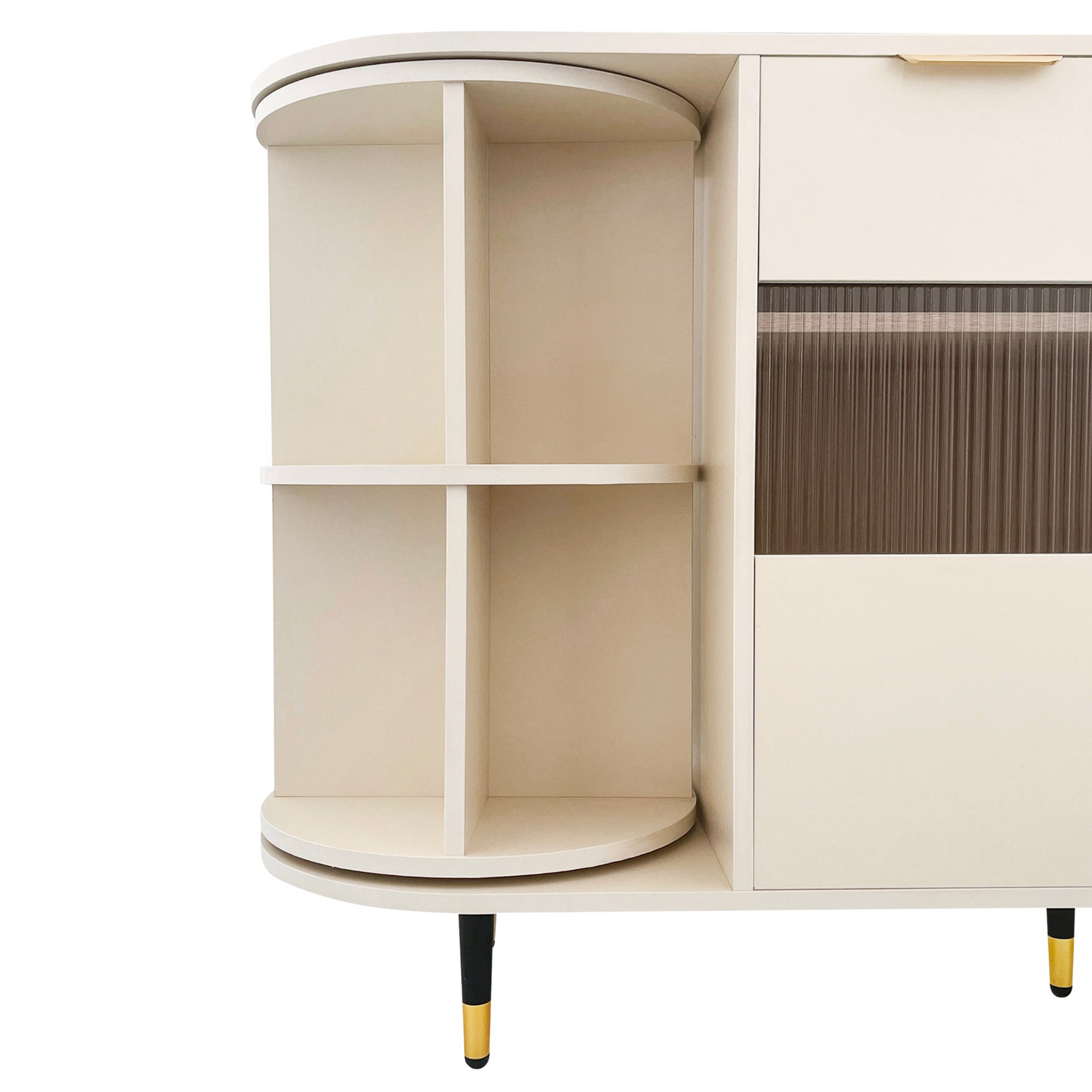 Rotating Storage Cabinet with 2 Doors and 2 Drawers