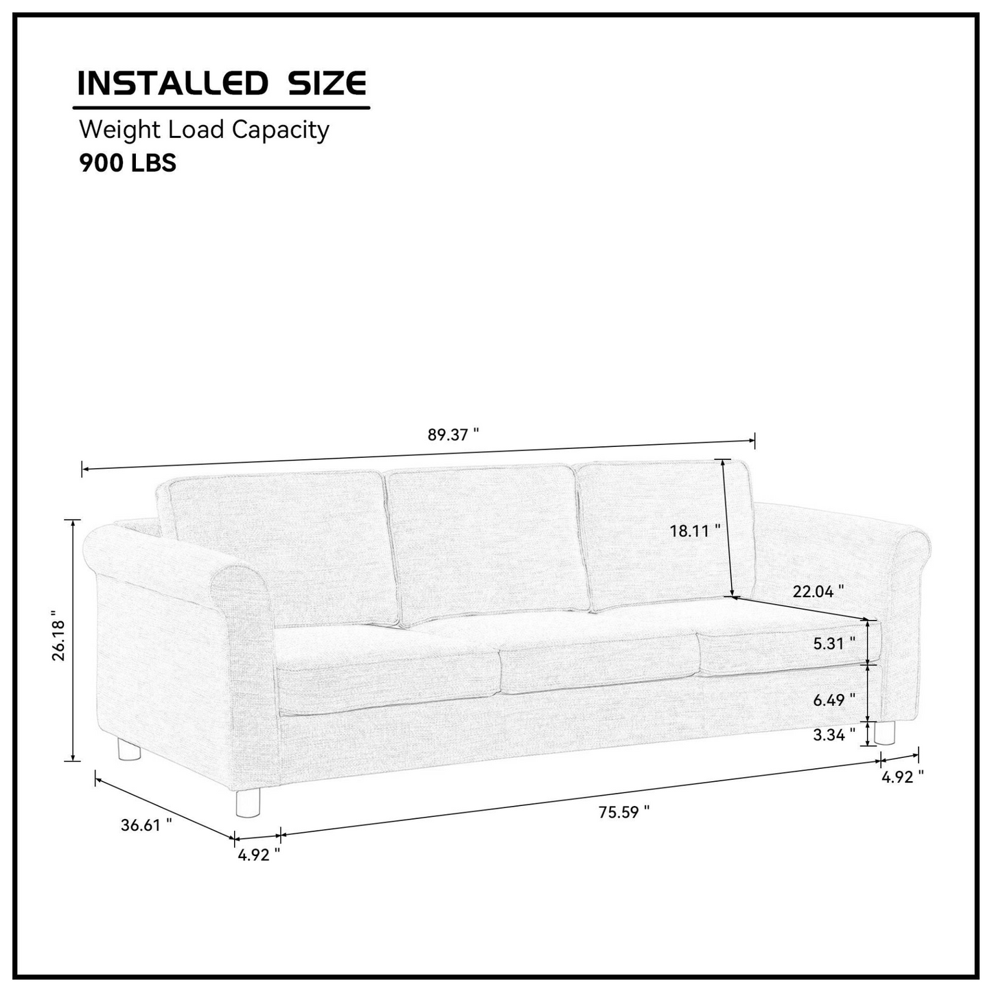 Bishop 3 Seats Sofa