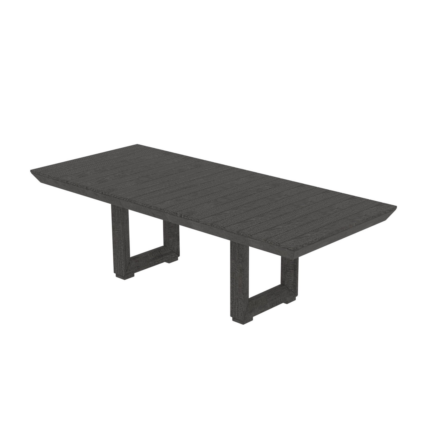 Rectangluar Dining Table(98*42*30inch) for 8-10 Person Tabletop Farmhouse Furniture Pine Wood stretchable dining table Dark Gray