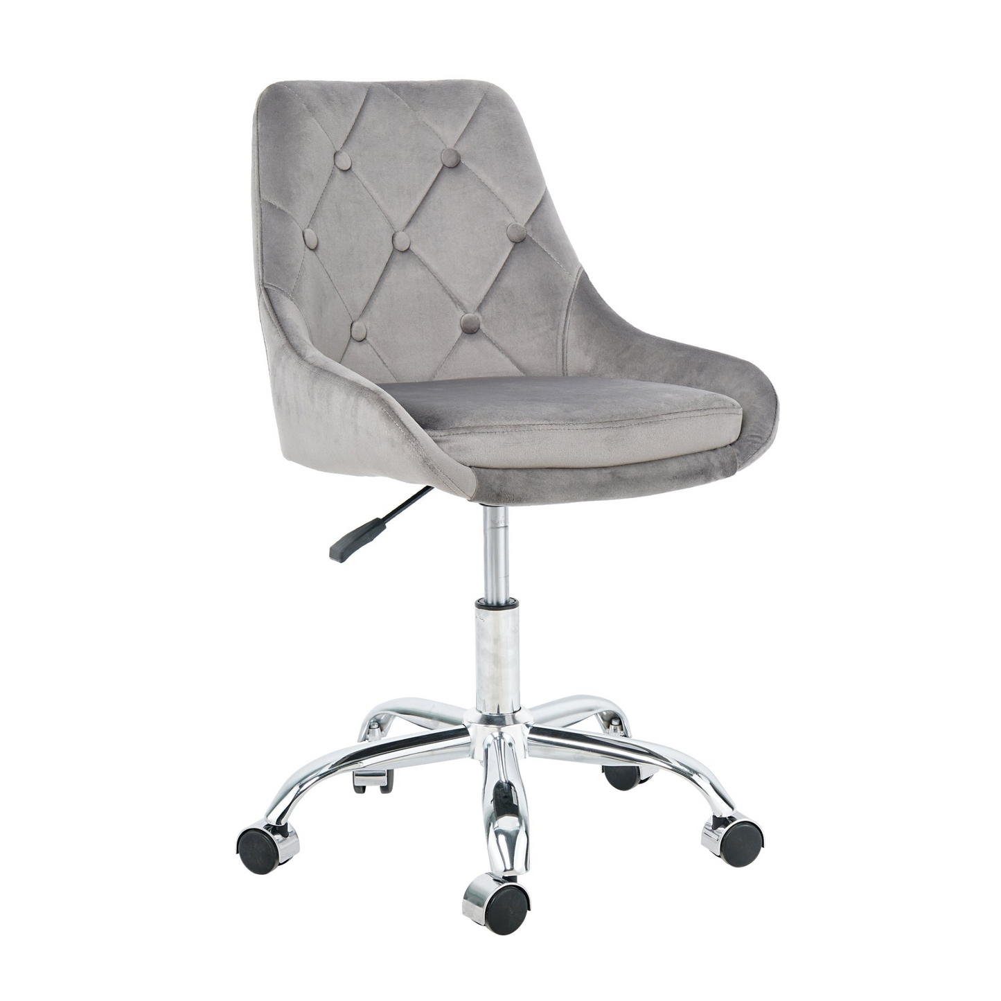 Modern Velvet Fabric Desk Chair w/Chrome Legs