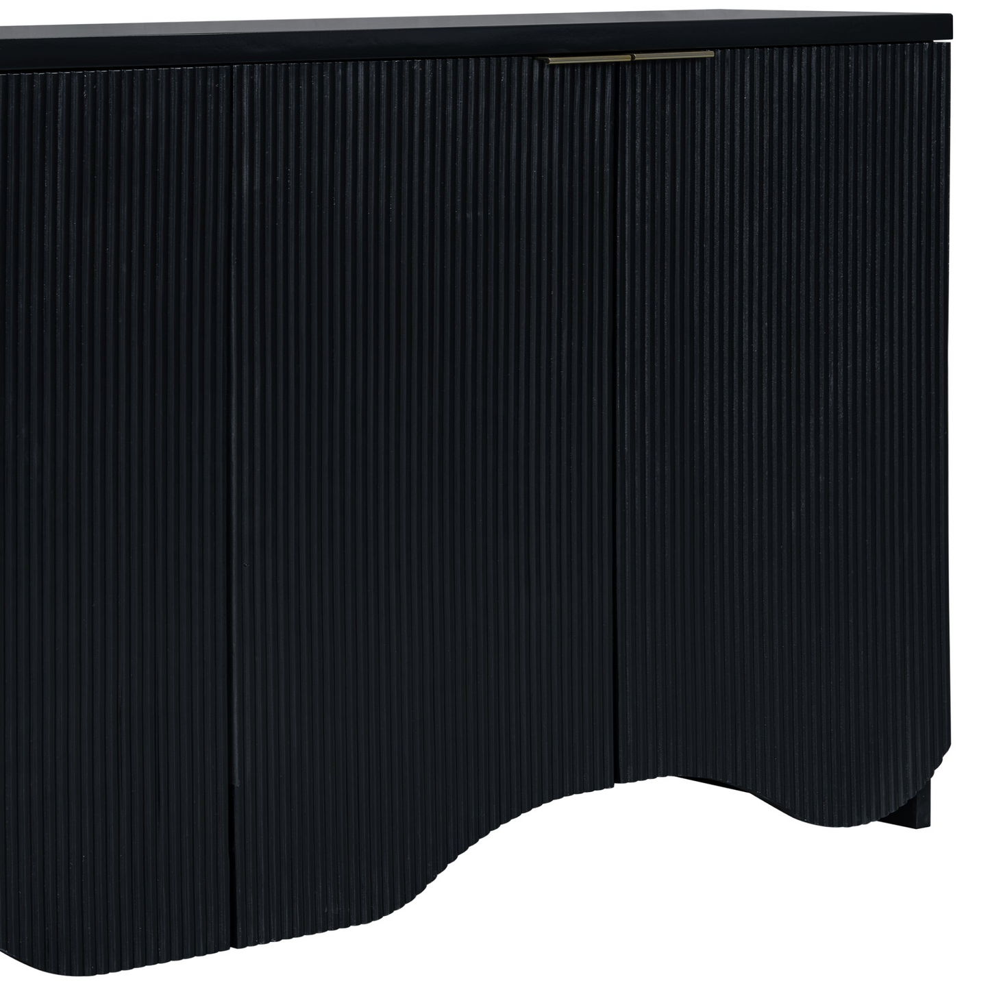 Vertical Stripes Wavy Design Four-Door Cabinet