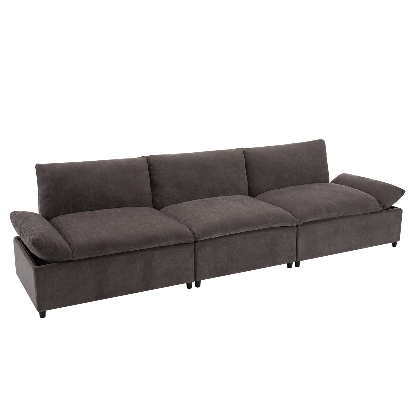 3 Seater Sofa w/2 Storage Units