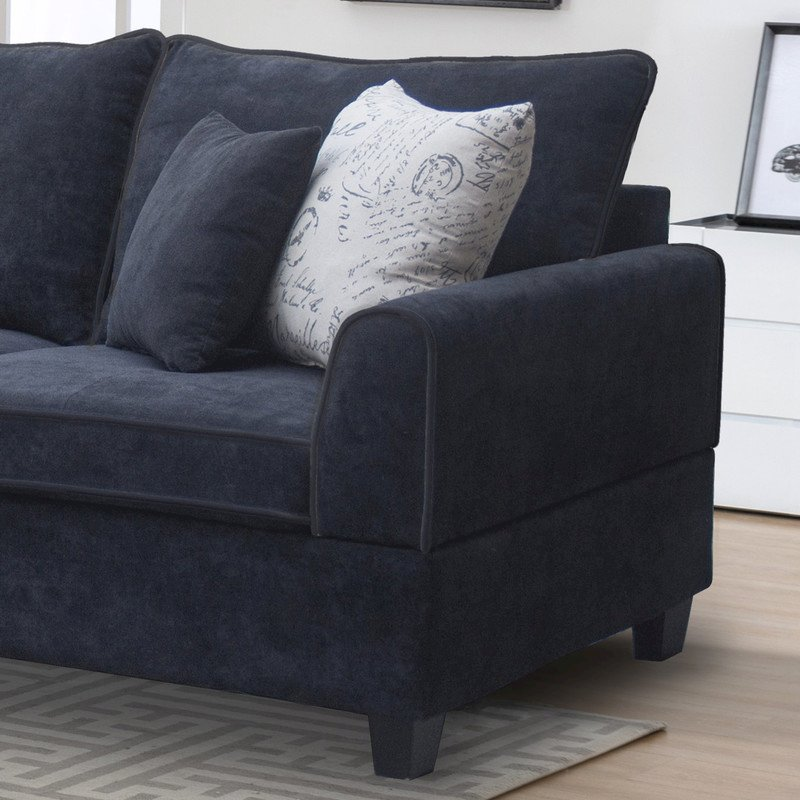 Sectional Sofa w/Left-Facing Chaise Storage Ottoman