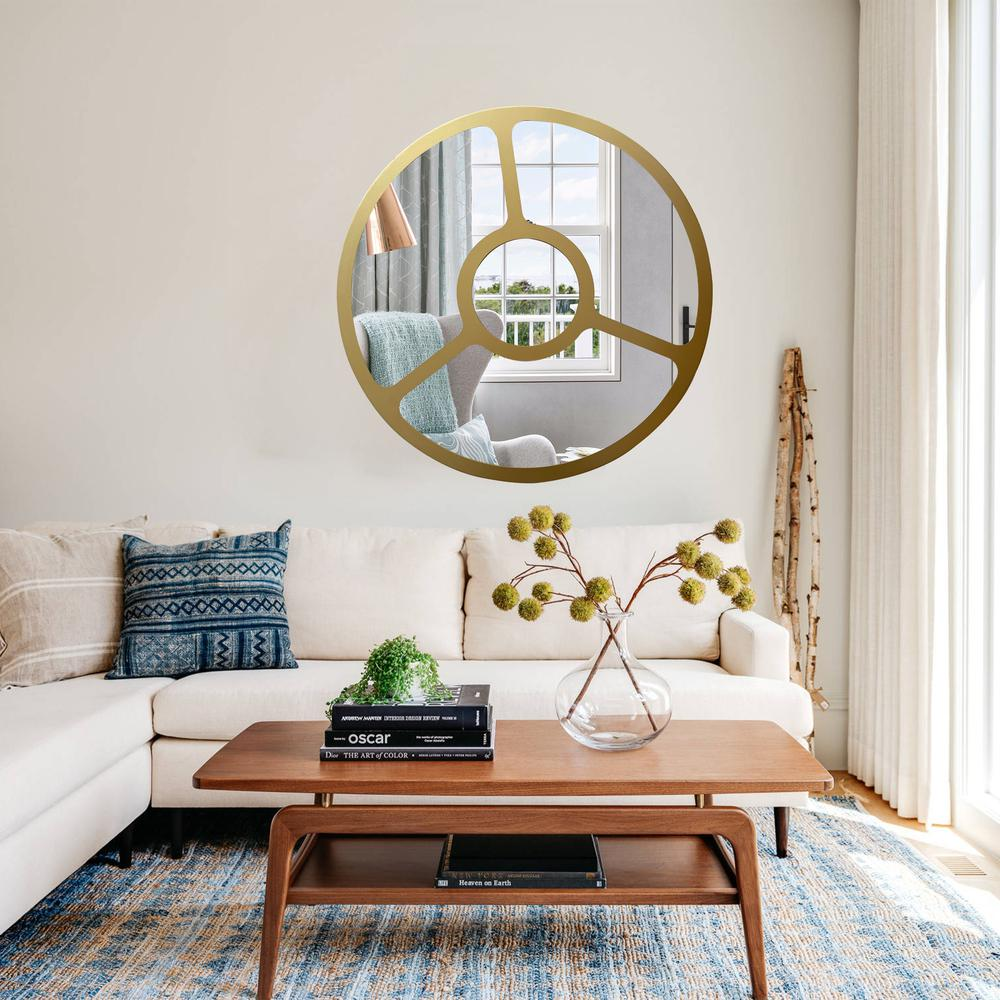 CHLOE Contemporary-Style Round Wall Mirror