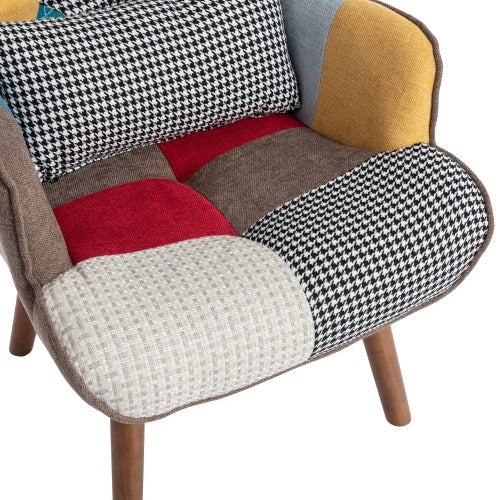 Patchwork Chair and Ottoman