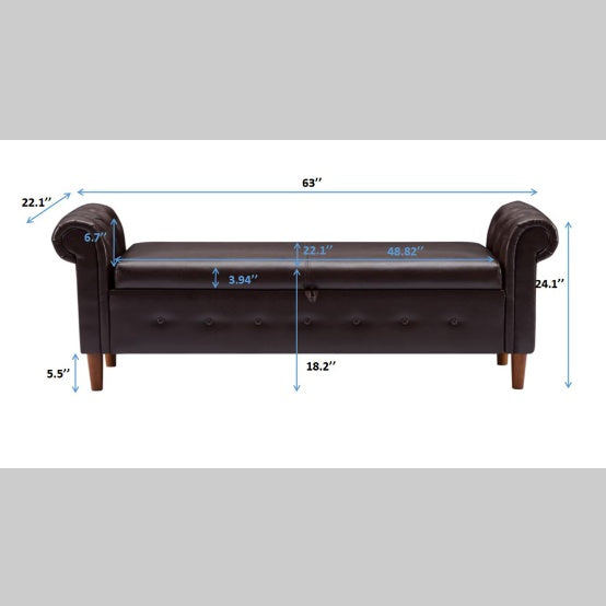 Multifunctional Storage Rectangular Otto/Stool