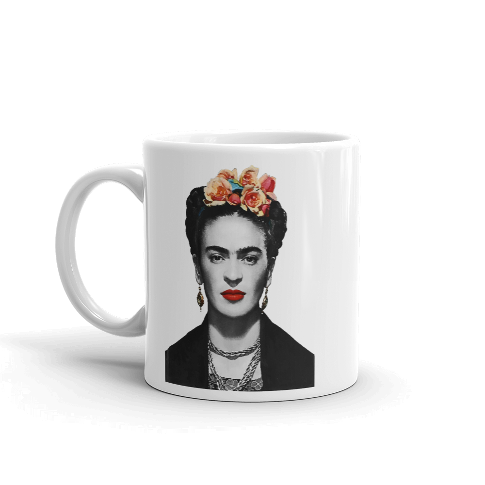 Frida Kahlo w/Flowers Poster Artwork Mug