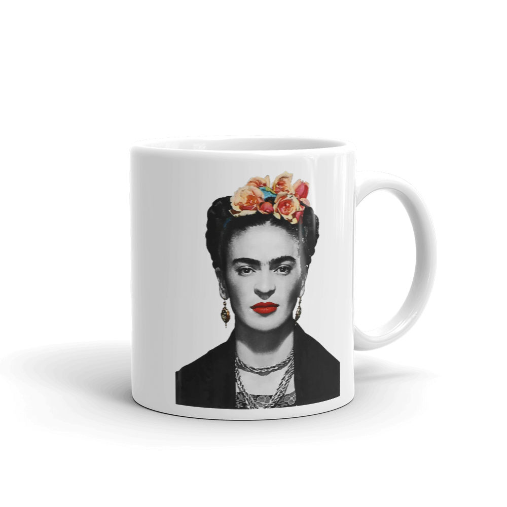 Frida Kahlo w/Flowers Poster Artwork Mug