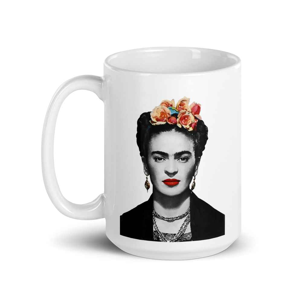 Frida Kahlo w/Flowers Poster Artwork Mug