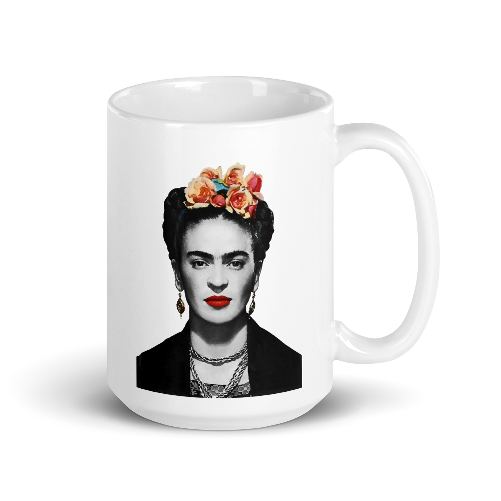 Frida Kahlo w/Flowers Poster Artwork Mug