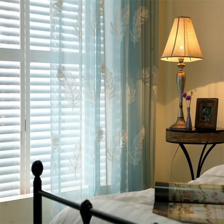 Feather Embroidered Curtain