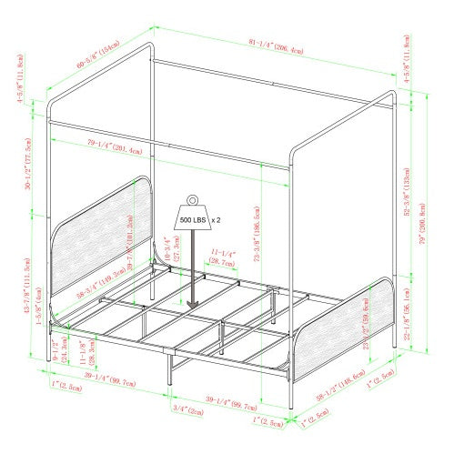 Canopy Bedframe (Queen Size)