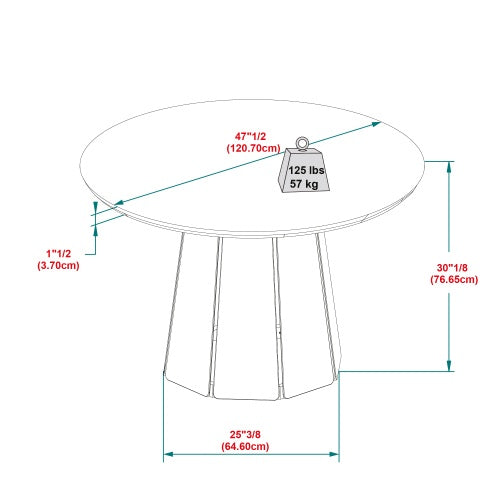 Solid Wood Pedestal Dining Table