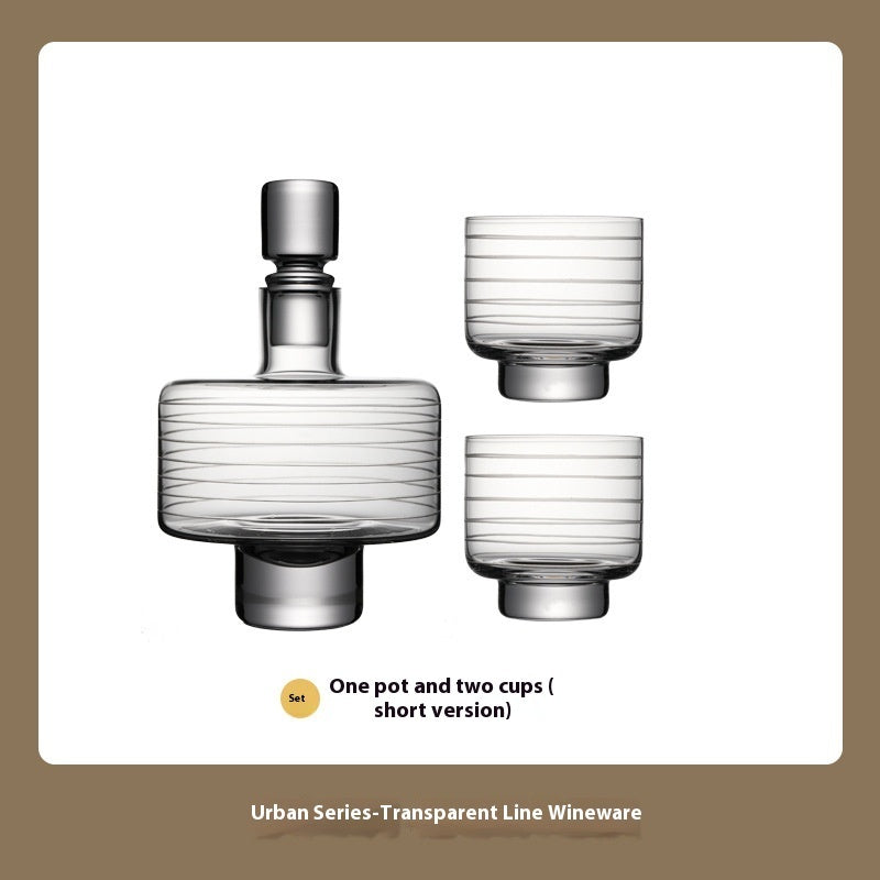Minimally Designed High-end Glass Decanter Set (3 pcs.)