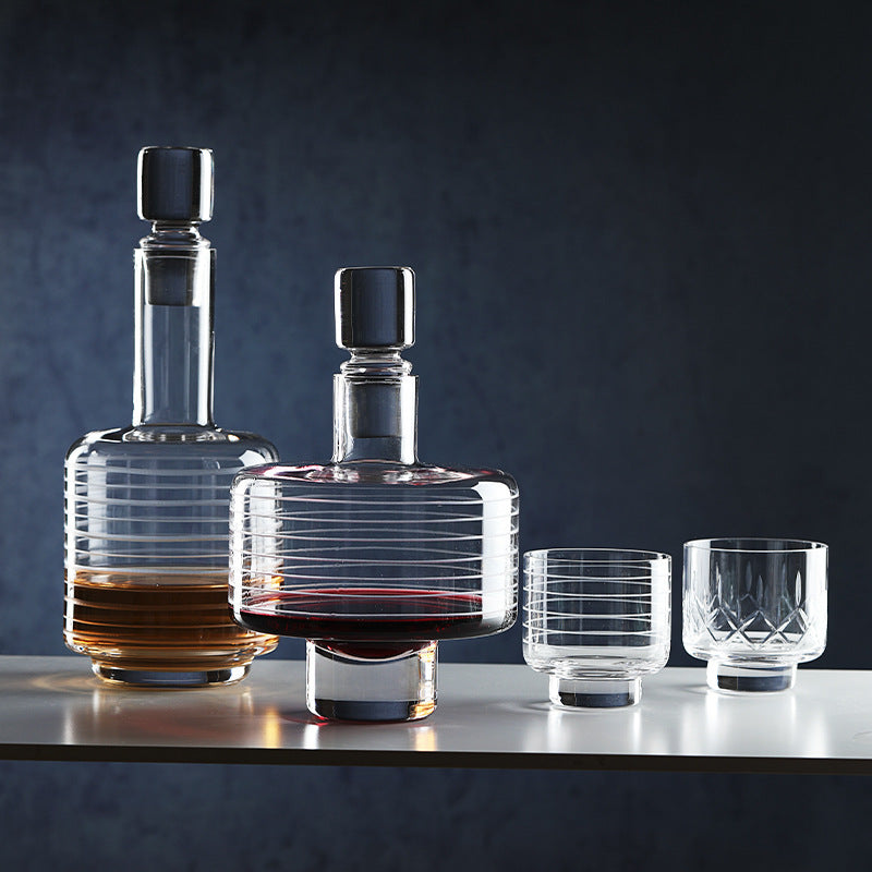 Minimally Designed High-end Glass Decanter Set (3 pcs.)