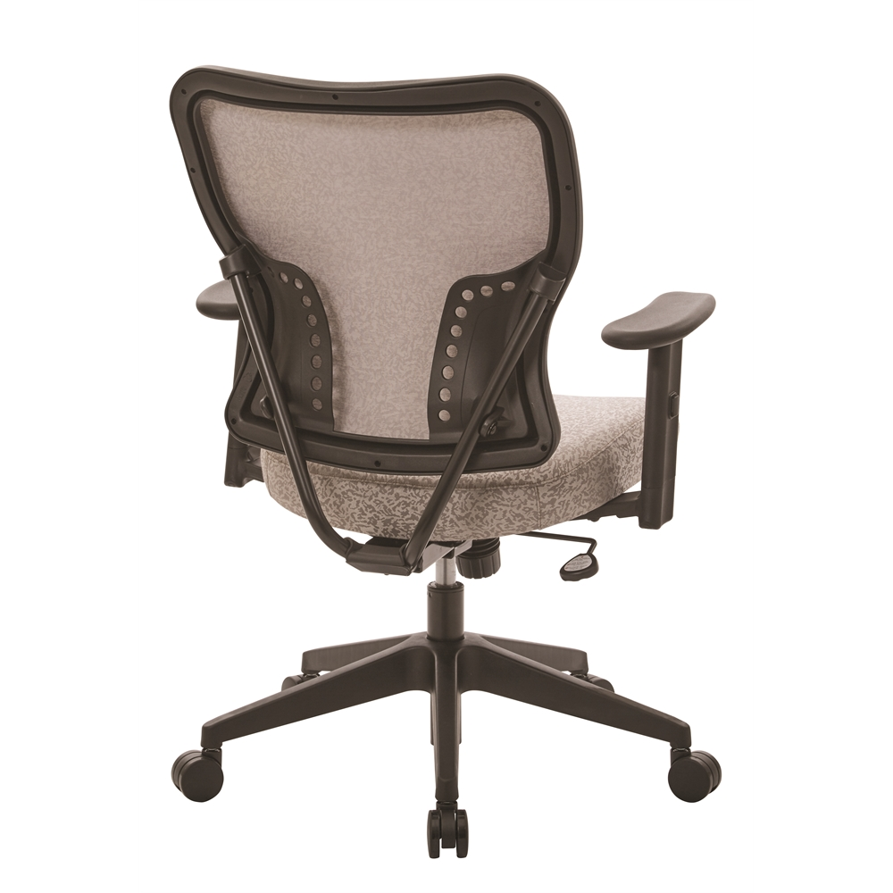 Deluxe 2 to 1 Mechanical Height Adjustable Arms Chair in Latte Fabric