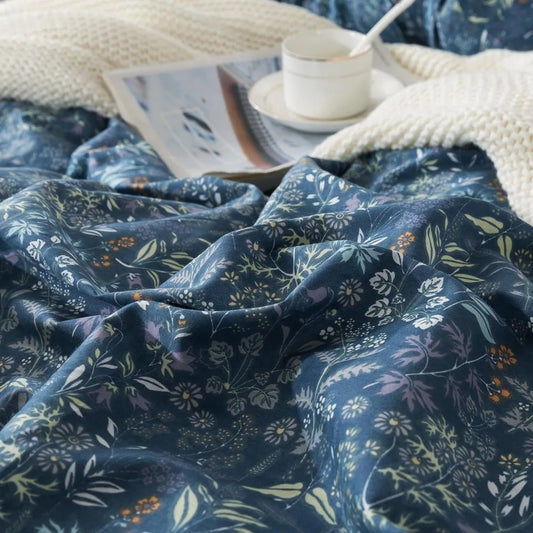 Garden Style Duvet Cover Set w/Zipper -3pcs (Full/Queen)
