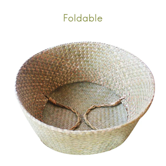 Seaweed Wicker Basket Rattan Hanging Flower Pot /Storage