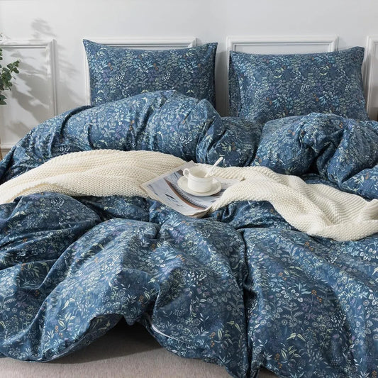 Garden Style Duvet Cover Set w/Zipper -3pcs (Full/Queen)