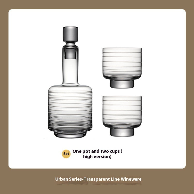 Minimally Designed High-end Glass Decanter Set (3 pcs.)