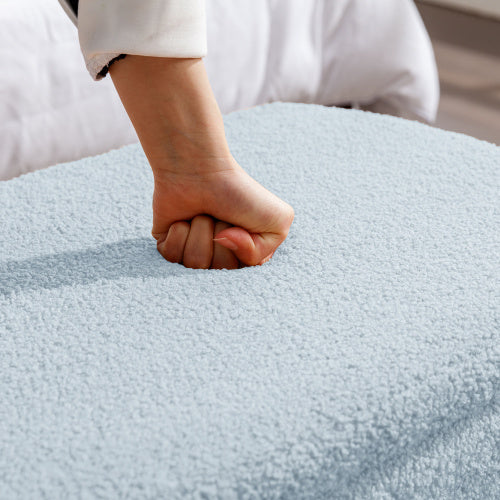 Blue Bedside Storage Footstool