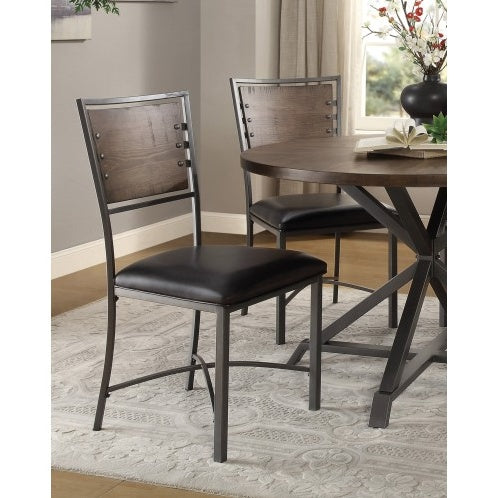 Industrial Style Metal Frame Chairs (Set Of 2)