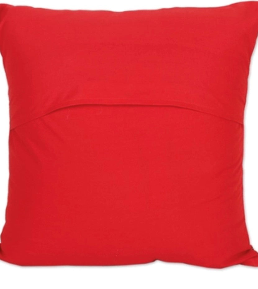100% Cotton Sequences Red Throw Pillow Covers (Set of 2)