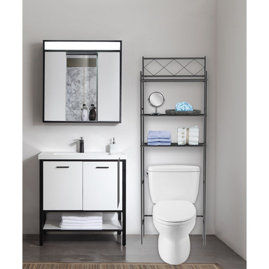 Bathroom Space Saver /3-Shelf Metal Bathroom  Over The Toilet Organizer