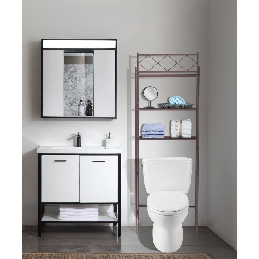 Bathroom Space Saver /3-Shelf Metal Bathroom  Over The Toilet Organizer