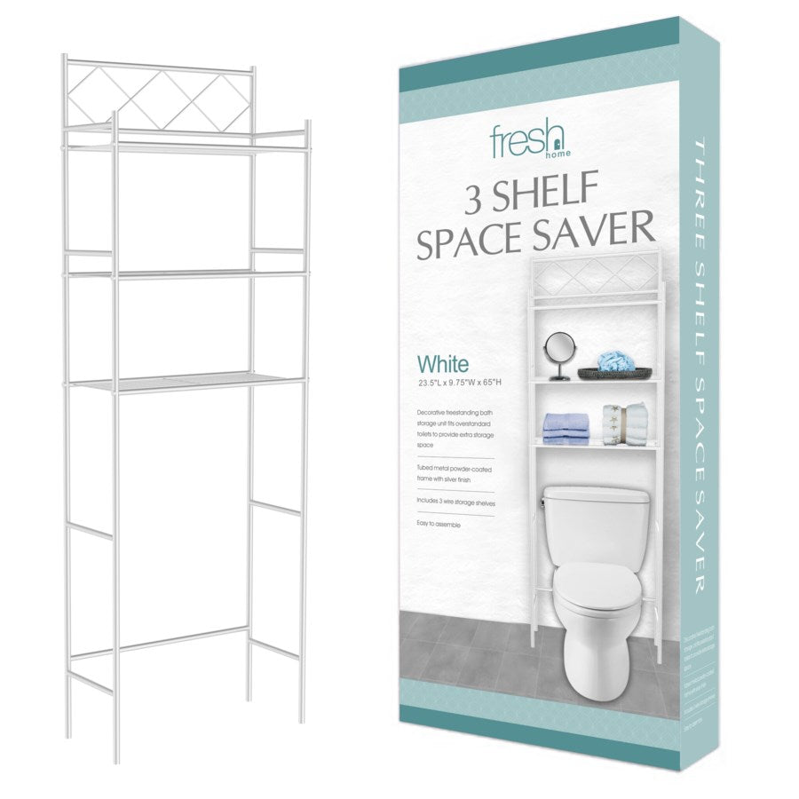 Bathroom Space Saver /3-Shelf Metal Bathroom  Over The Toilet Organizer