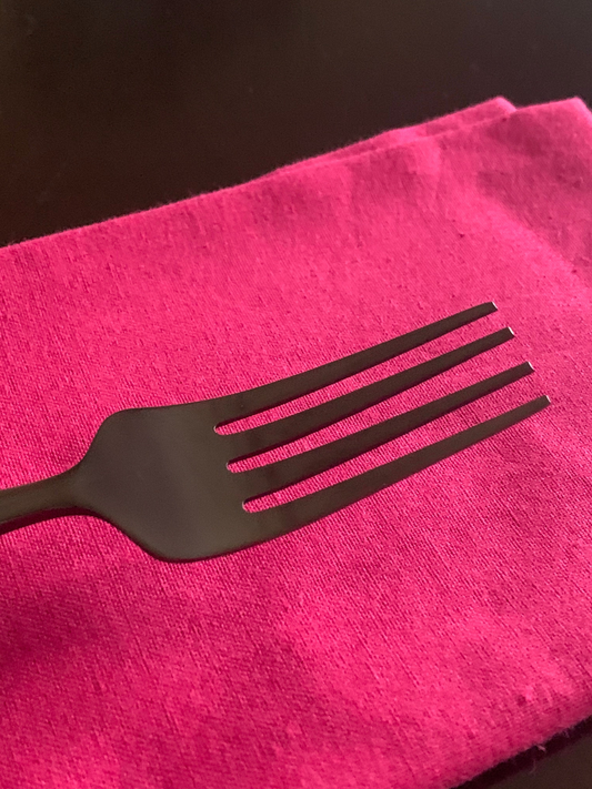 Black Silverware Fork Set -6 pcs.