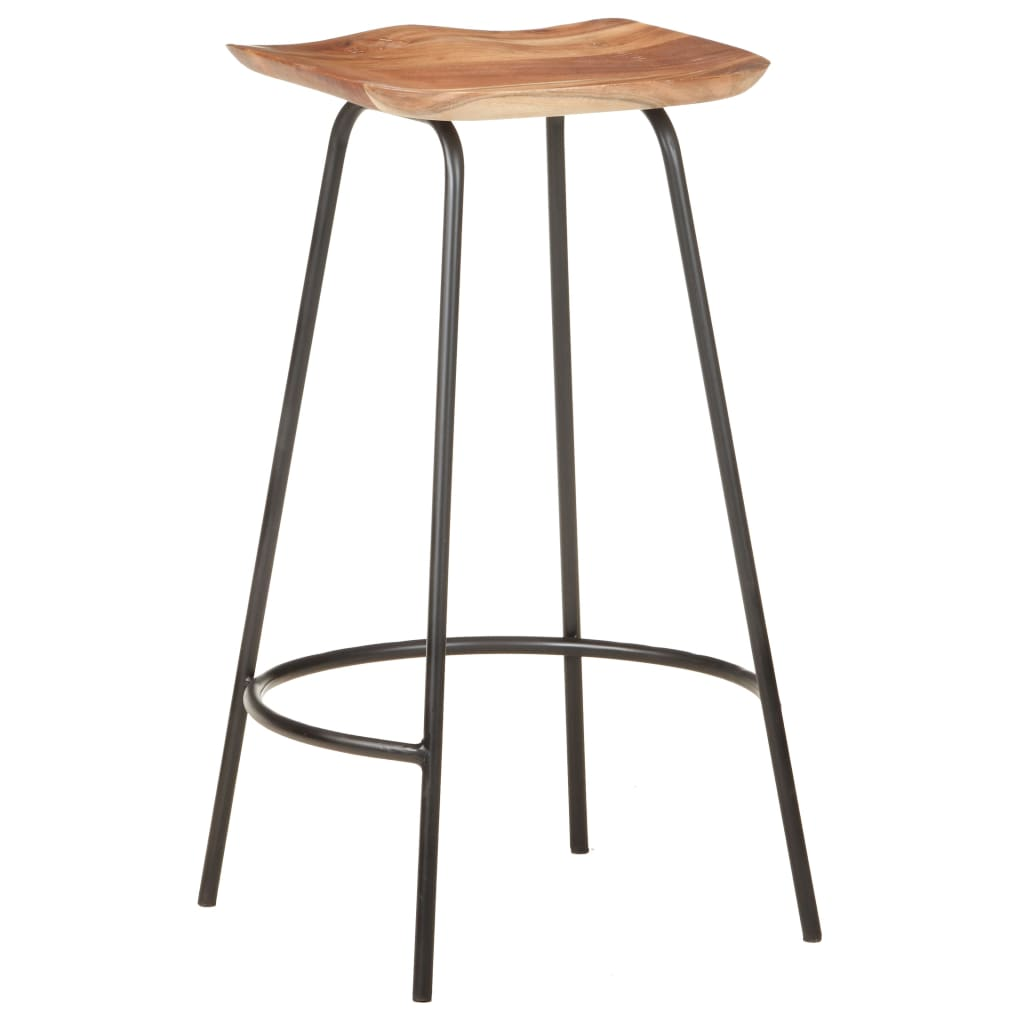 Solid Acacia Wood Stools (Set of 4)