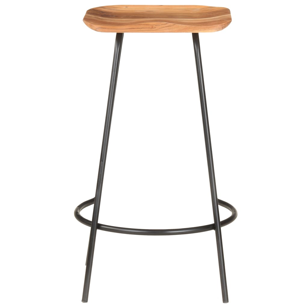 Solid Acacia Wood Stools (Set of 4)