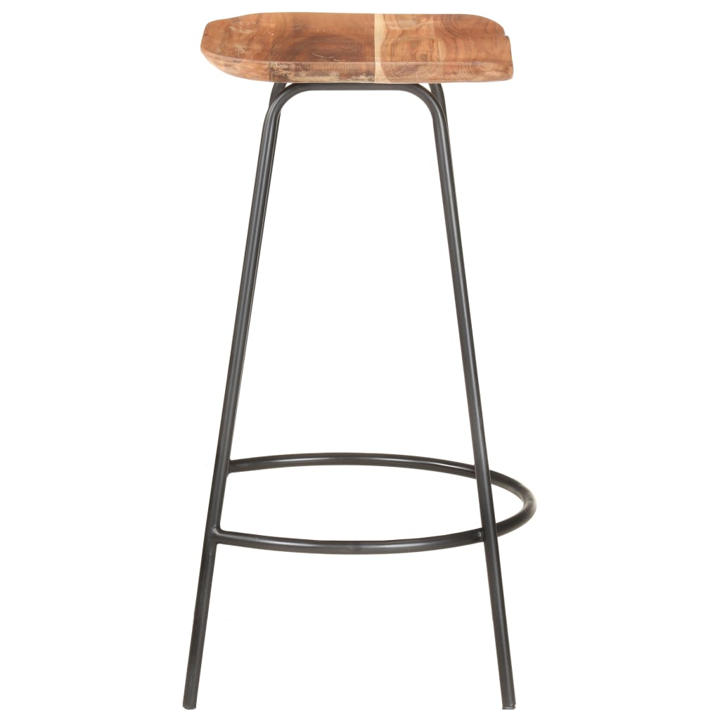 Solid Acacia Wood Stools (Set of 4)