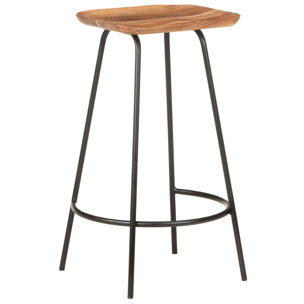 Solid Acacia Wood Stools (Set of 4)