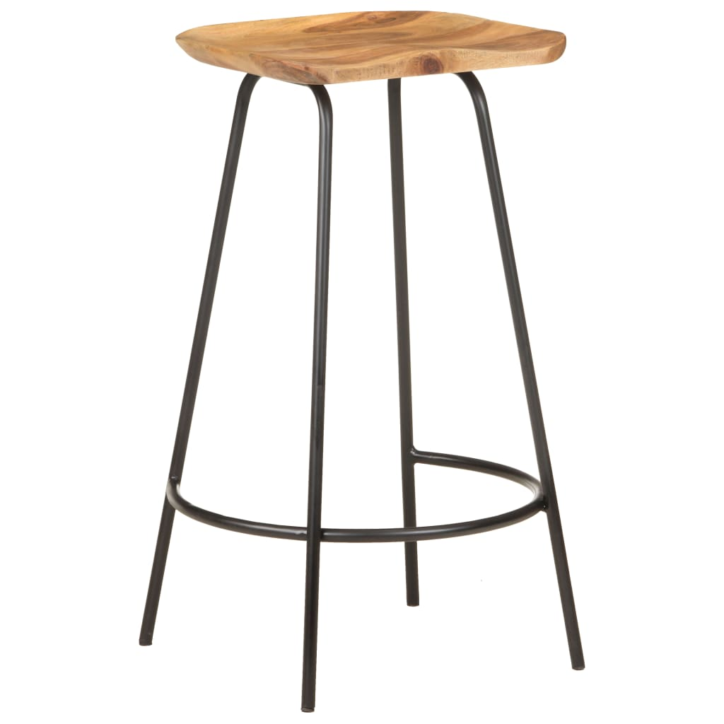 Solid Acacia Wood Stools (Set of 4)