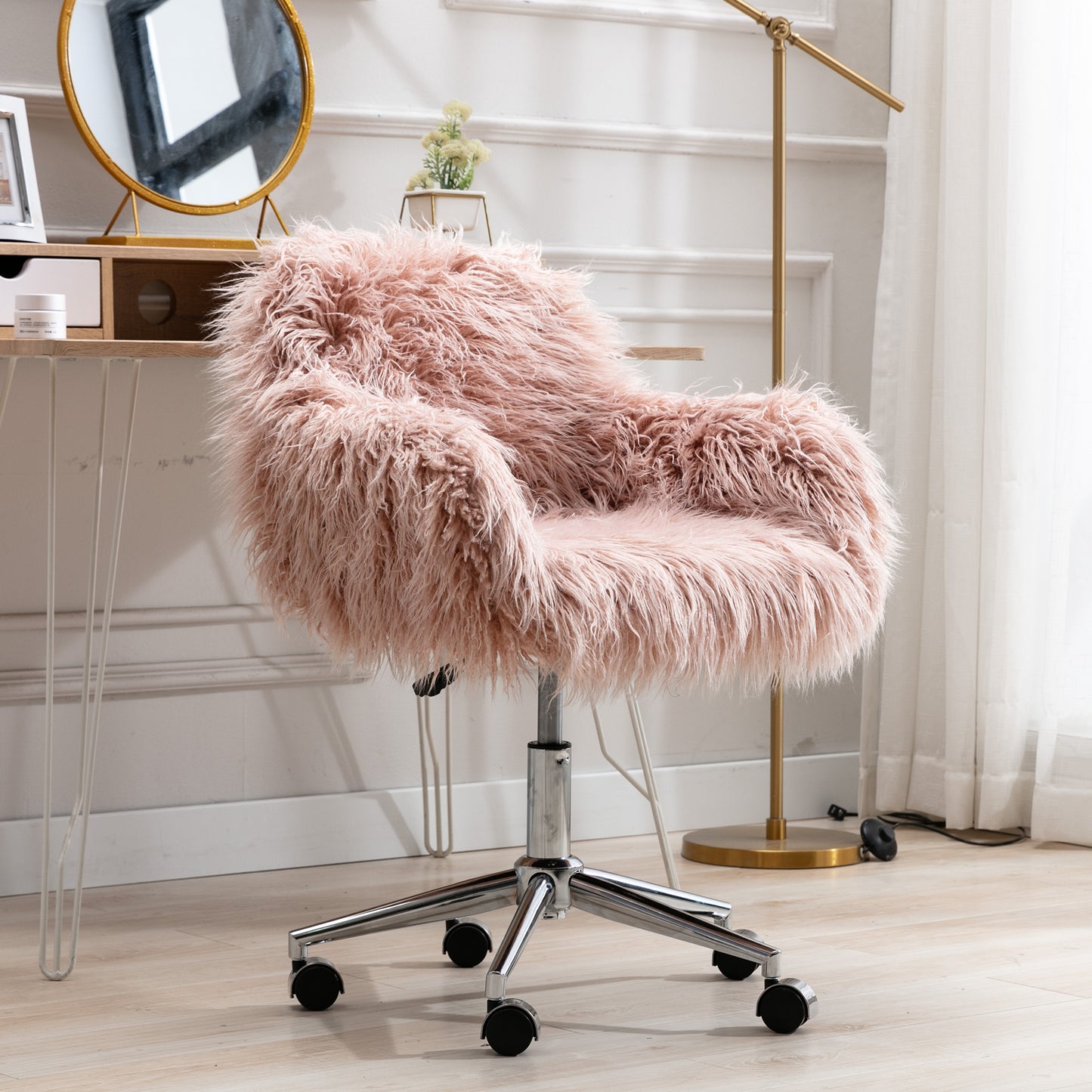 Modern Faux Fur Home Office Chair