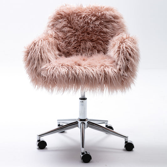 Modern Faux Fur Home Office Chair