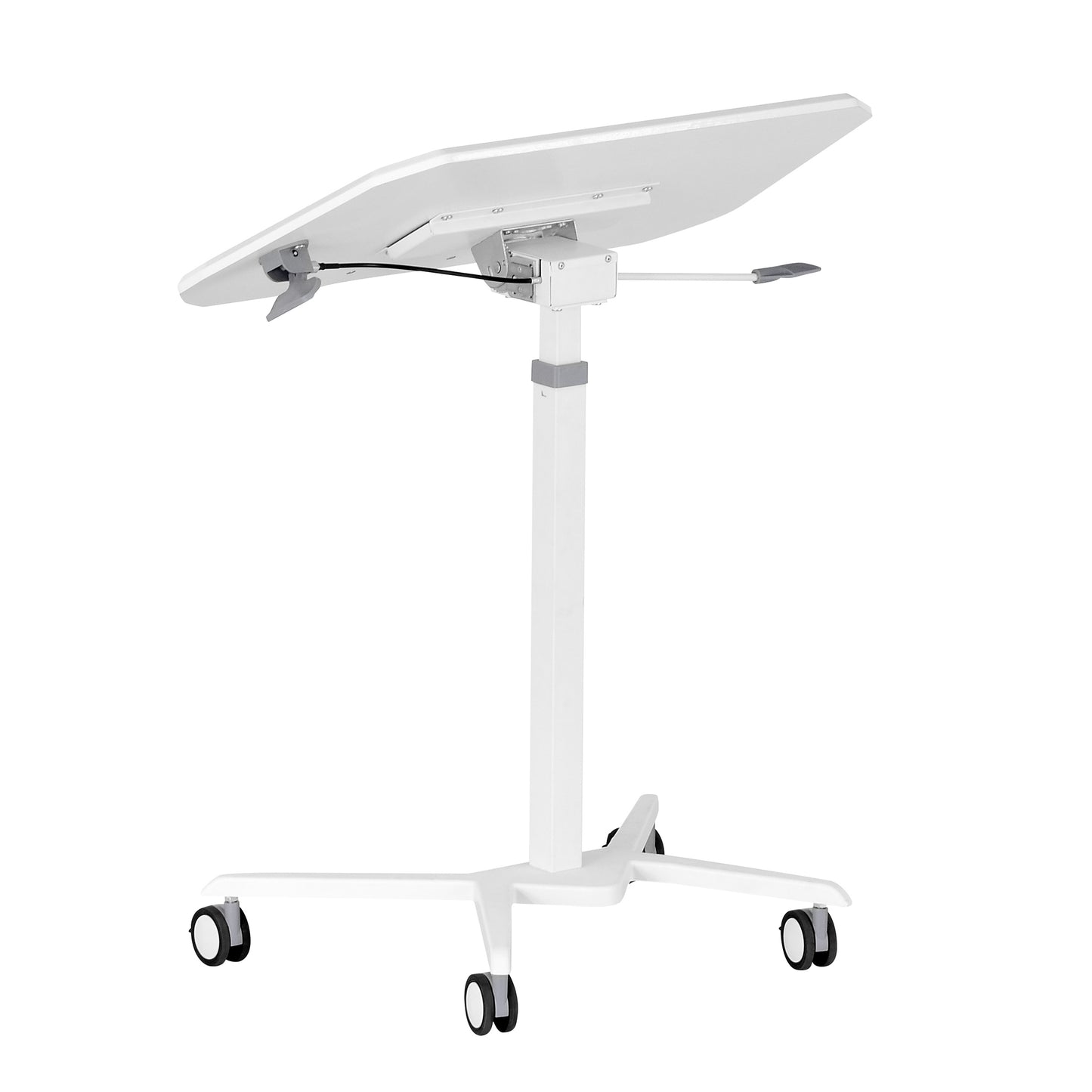 Techni Mobili Sit-to-Stand Laptop Computer Stand w/Height Adjustable and Tiltable Tabletop