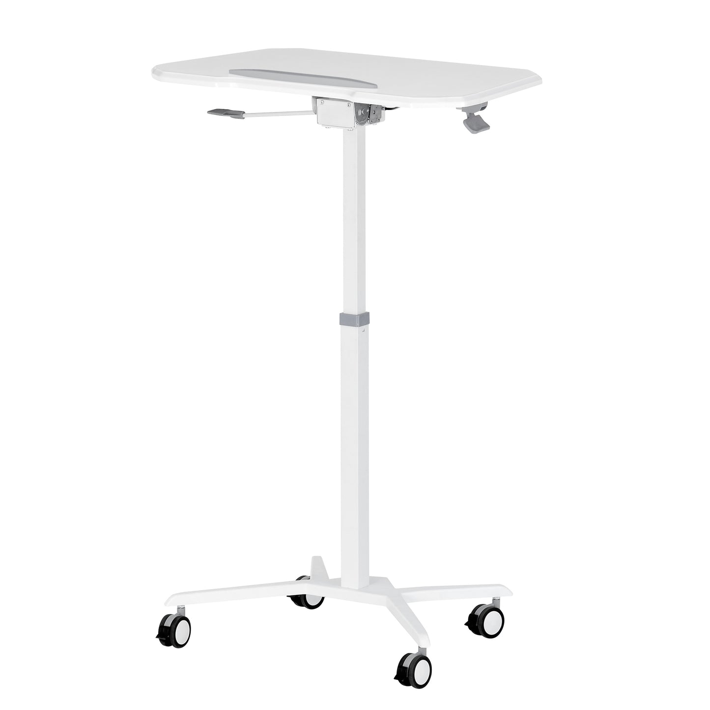 Techni Mobili Sit-to-Stand Laptop Computer Stand w/Height Adjustable and Tiltable Tabletop